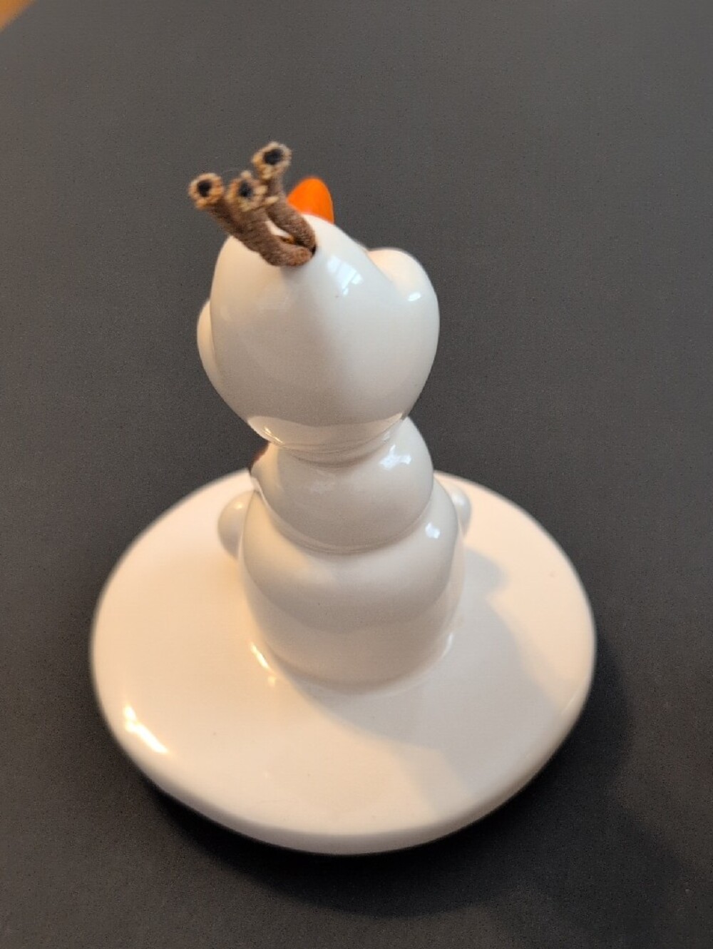 Rae Dunn White Mug with Olaf Lid - Orange Nose and Brown Scarf - Picture 6 of 13
